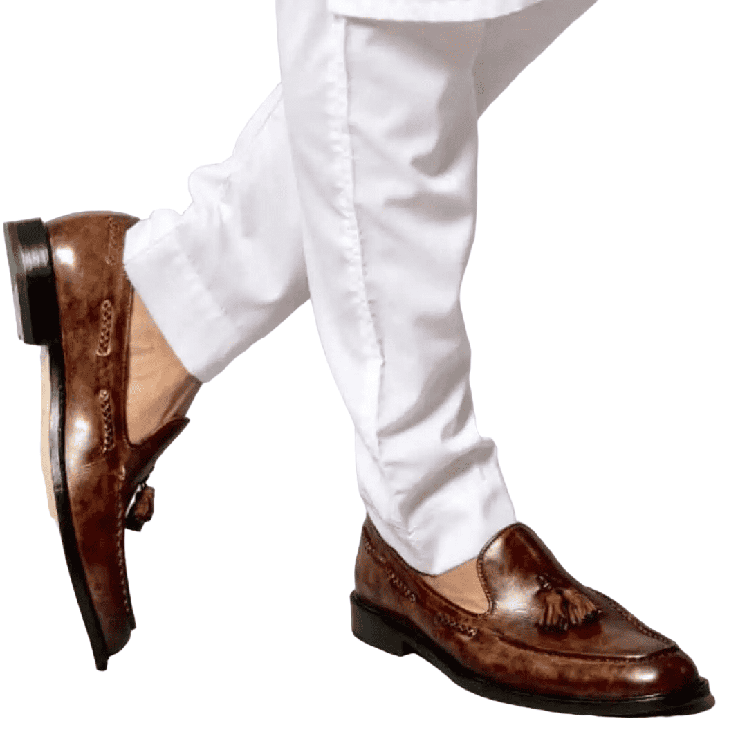 Tanzania portátil capoc Demarquez-vous branded Brown Vintage Slip On Tasseled Leather Loafers -  Demarquez-vous Custom Suits and Accessories